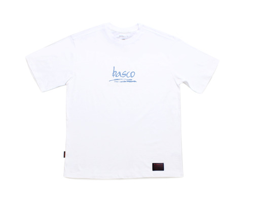 츄바스코 Basco logo crew neckWhite CHT16011