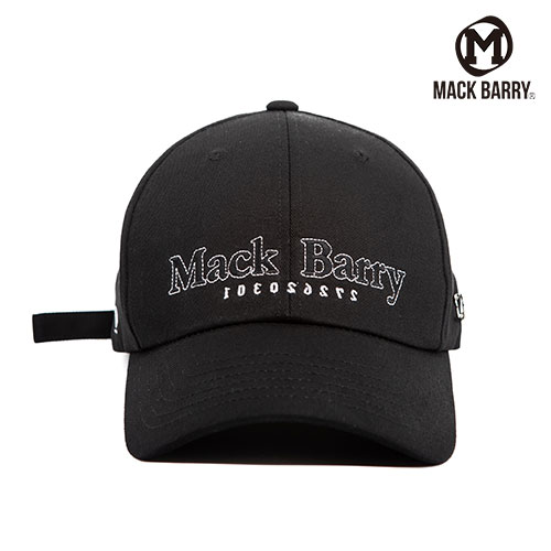 맥베리MACK NUMBER CURVE CAP BLACK