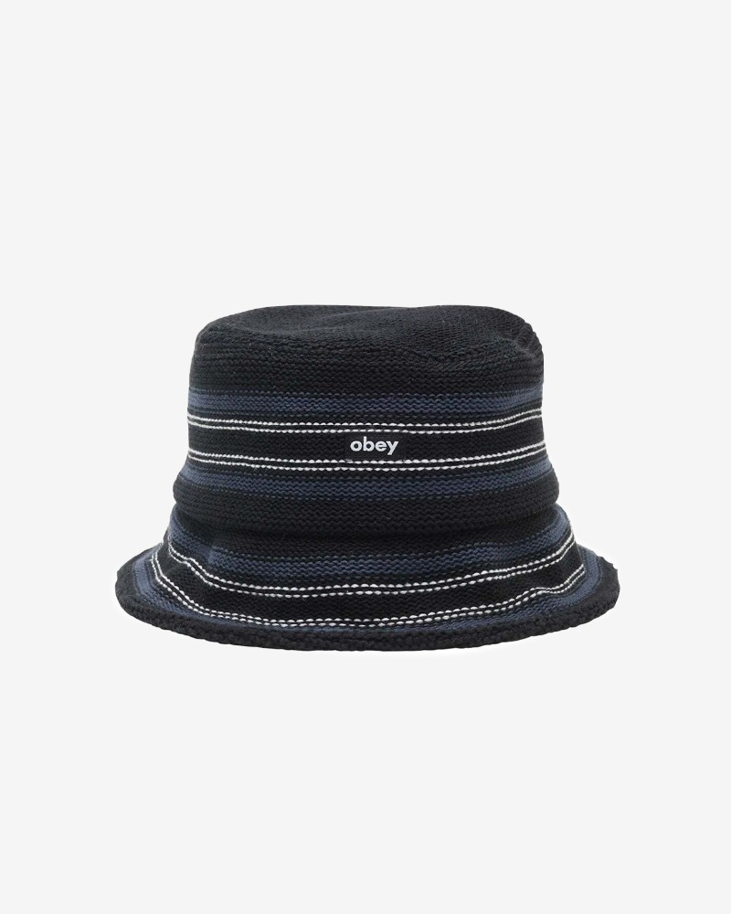 오베이 올콧 스웨터 햇 OBEY ALCOTT SWEATER HAT (Black Multi)
