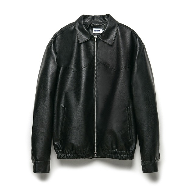 아노트 웨스턴 비건 레더 자켓 블랙 Western Vegan Leather Jacket (Black)