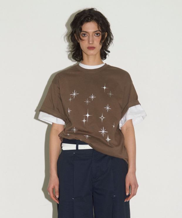 헤레틱  스타라이트 티셔츠 STARLIGHT T-SHIRT (Cocoa)