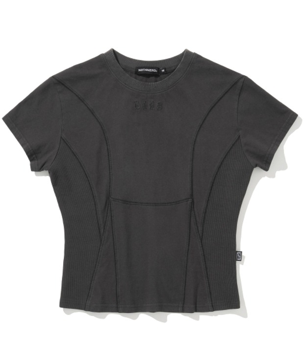 낫포너드 W N4ND Incision Pigment T-Shirts (Charcoal)