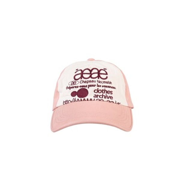 에이이에이이 웹 로고 5패널 캡 Web Logo 5Pannel Cap (Pink/Bugundy)