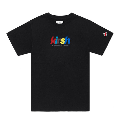 키르시레인보우 로고 티셔츠 RAINBOW LOGO T-SHIRT HS [BLACK]