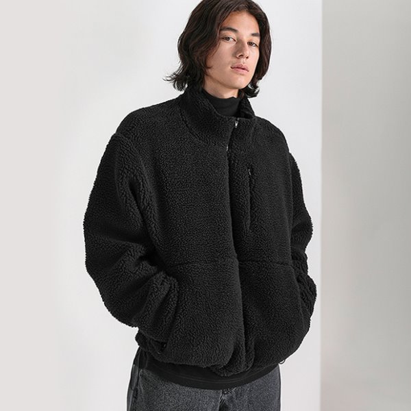 SSRLoversize boa fleece jacket / black