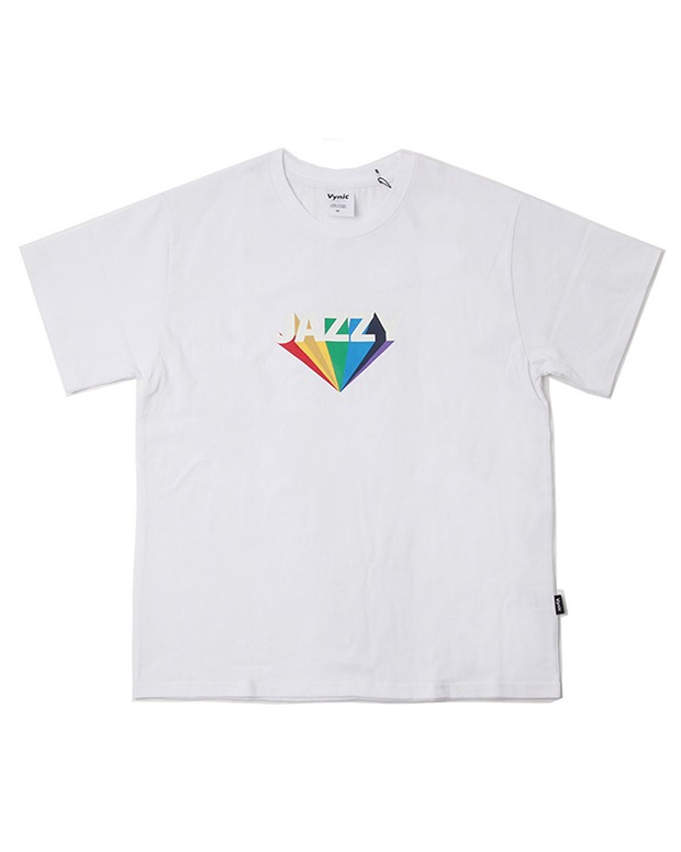 바이닉재지 로고 티셔츠 화이트VYNIC JAZZY TEE [WHITE]