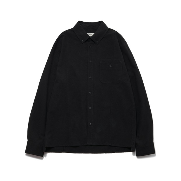 라모랭Cleaved Oxford Wrinkle Shirts Black