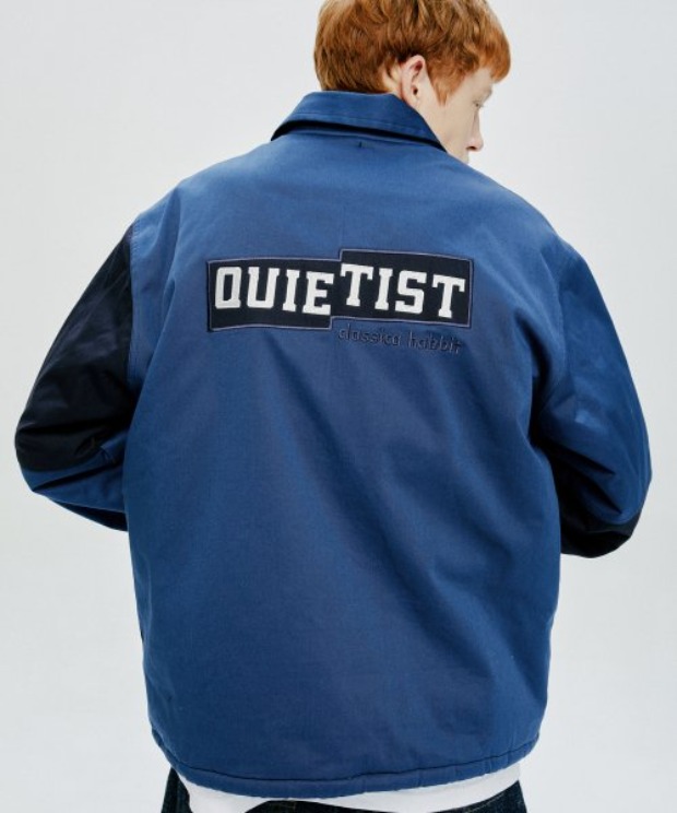 콰이어티스트 QT color block coach jacket (Navy)
