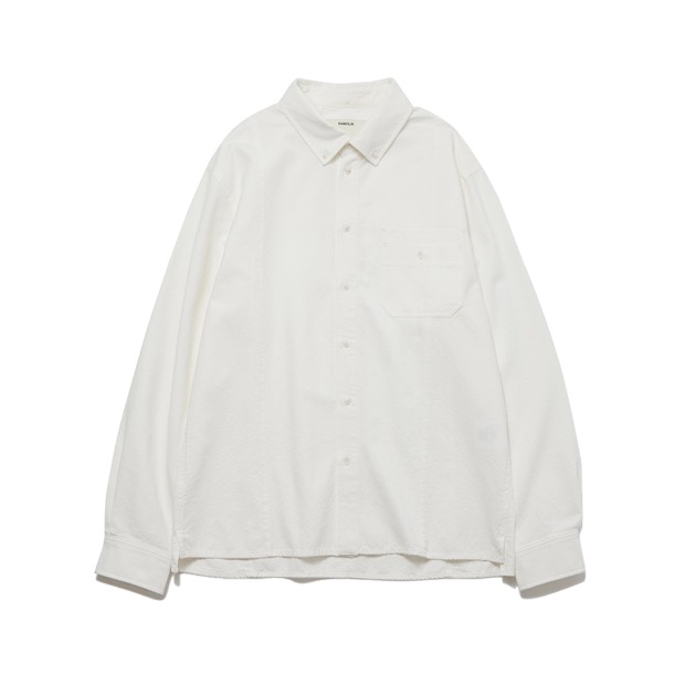 라모랭Cleaved Oxford Wrinkle Shirts White