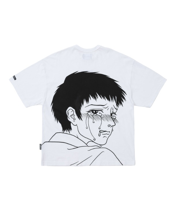 아조바이아조 Crying Boy T-Shirt (White)