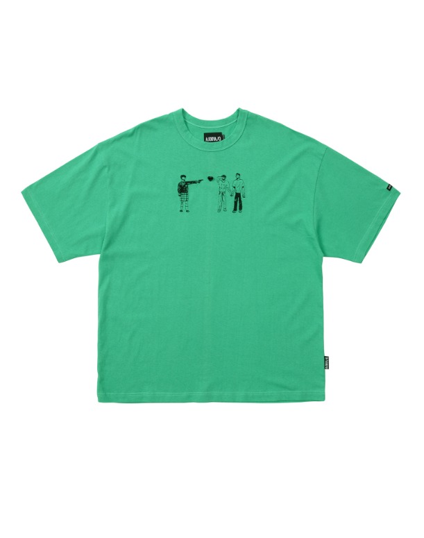 아조바이아조 Girls Can Shoot T-Shirt (Green)