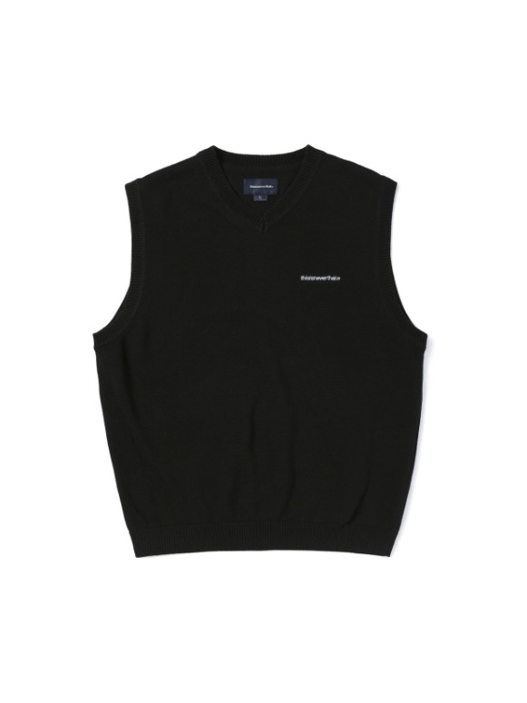 디스이즈네버댓 T 로고 니트 베스트 T-Logo Knit Vest (Black)