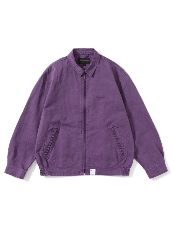 예스아이씨 린넨 코튼 자켓 Linen Cotton Zip Jacket (Purple)