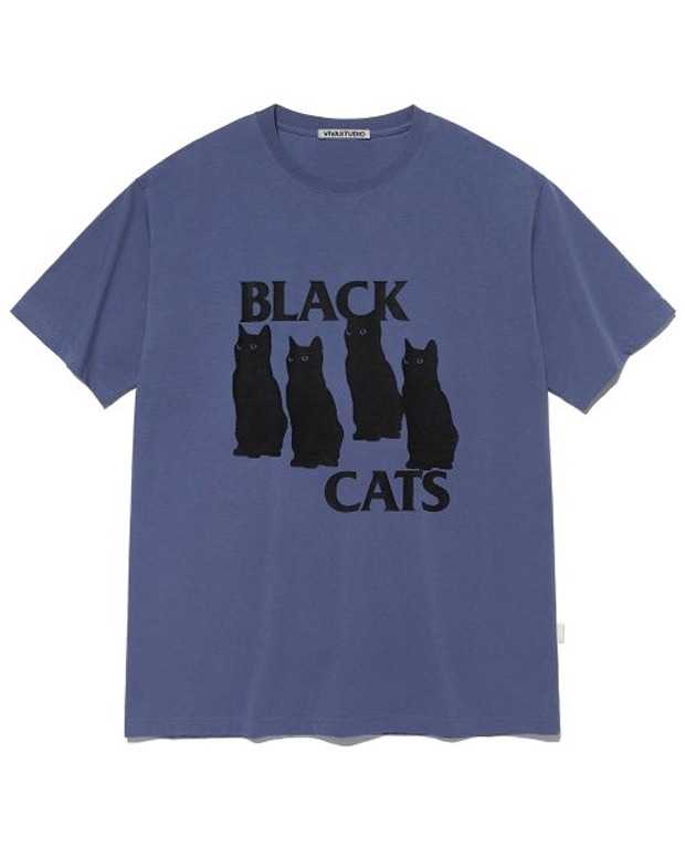 비바스튜디오 블랙 캣 반팔티 BLACK CAT TEE (Purple)