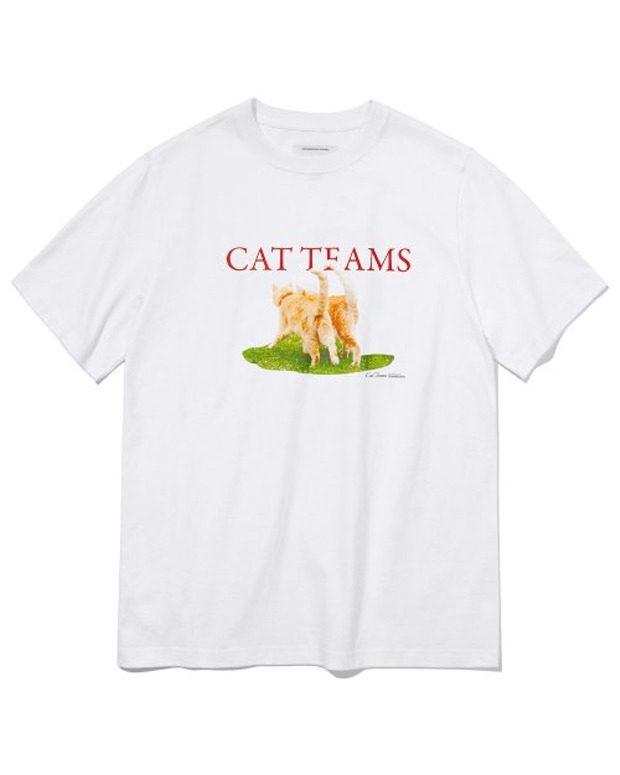 비바스튜디오 캣 팀즈 반팔티 CAT TEAMS TEE (White)