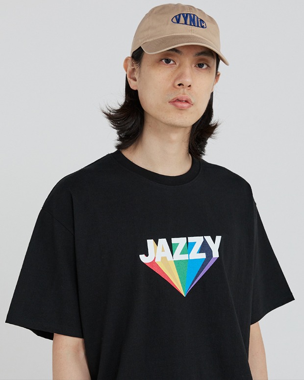 바이닉재지 로고 티셔츠 블랙VYNIC JAZZY TEE [BLACK]
