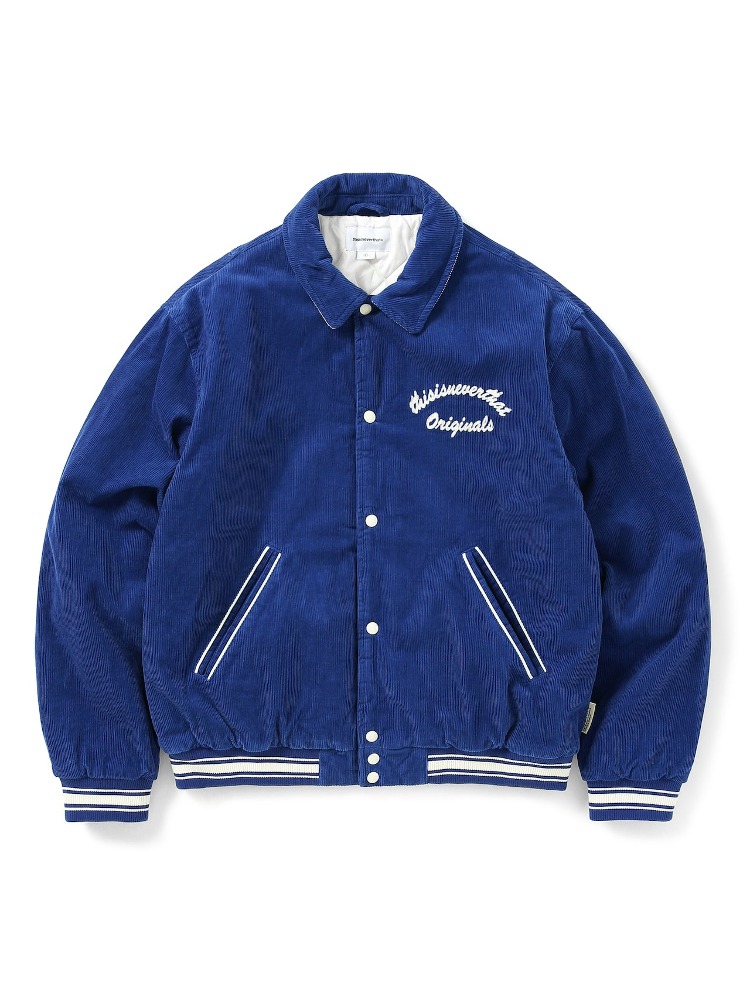 디스이즈네버댓 오리지널 코듀로이 바시티 자켓 Originals Corduroy Varsity Jacket (Blue)
