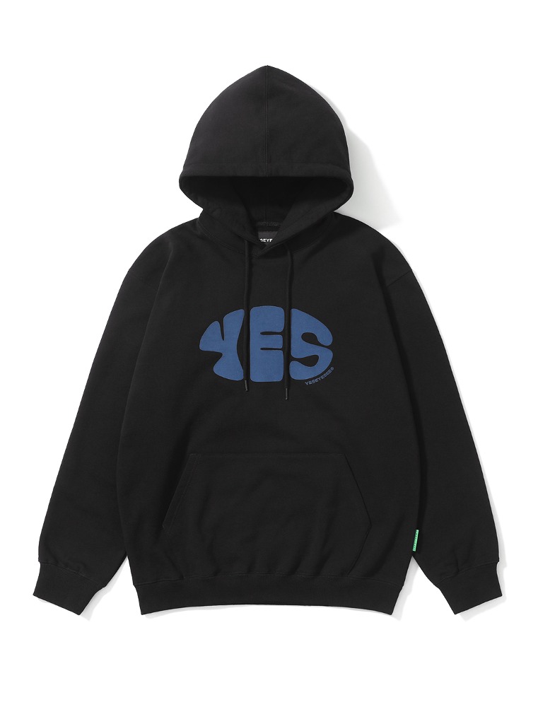 예스아이씨 Y.E.S 오발 로고 후드티 Y.E.S Oval Logo Hoodie (Black)
