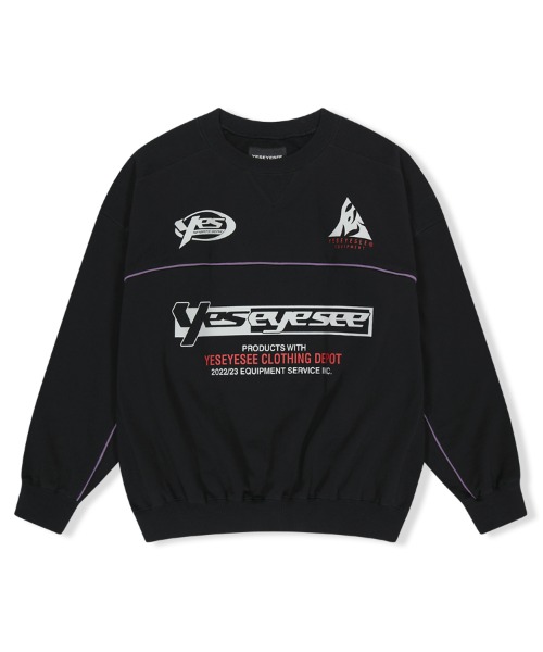예스아이씨 파이핑 스웻셔츠 Y.E.S Piping Sweatshirt (Black)