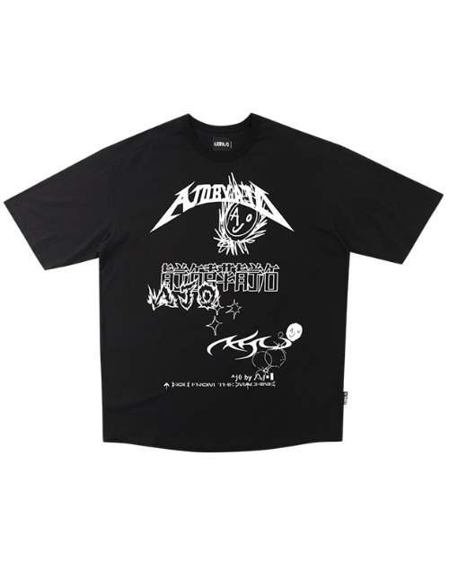 아조바이아조 AJO Collage T-Shirt (BLACK)