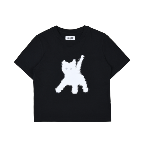에이이에이이 플래쉬드 켓츠 아이 크롭 티셔츠 Flashed Cats Eye Crop T-Shirts (Black)
