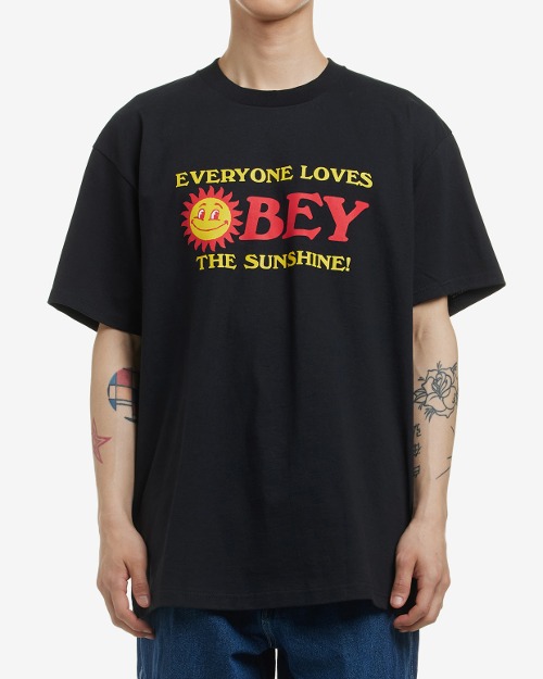 오베이 에브리원 러브즈 더 선샤인 OBEY EVERYONE LOVES THE SUNSHINE (Black)