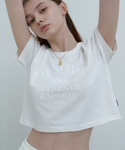타입서비스 아치로고 크롭티 Arch Logo Crop T-Shirt (Off White)