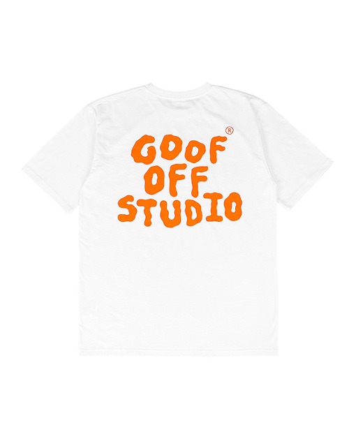 구프오프스튜디오 MAIN LOGO T - SHIRT ( White - Orange )