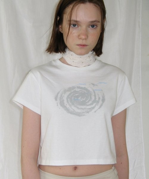 타입서비스 밀키 웨이 크롭티 Milky Way Crop T-Shirt (Off White)