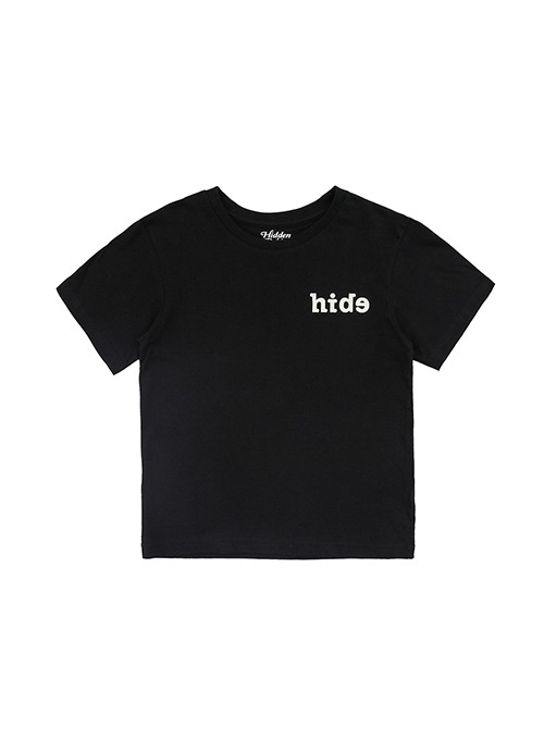 히든비하인드 ‘hide’ CROP T-SHIRT (BLACK)
