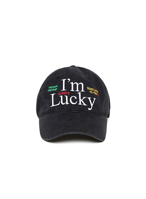 히든비하인드  I&#039;m Lucky BALL CAP (BLACK)