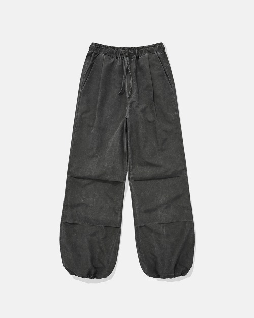 카락터 Pigment nylon pants / Black charcoal