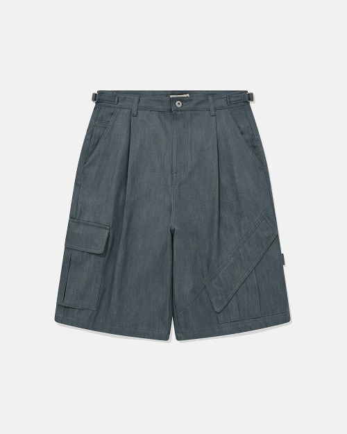 카락터 Cargo bermuda denim shorts / Blue gray