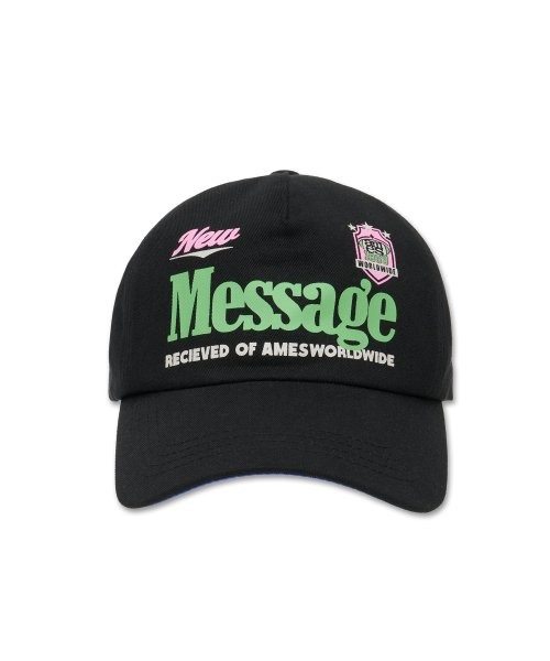 아메스 월드와이드 MESSAGE BALL CAP (Black)