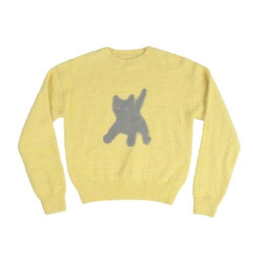 에이이에이이 플래쉬드 캣츠 앙고라 니트 Flashed Cats Angora Knit (Light Yellow)