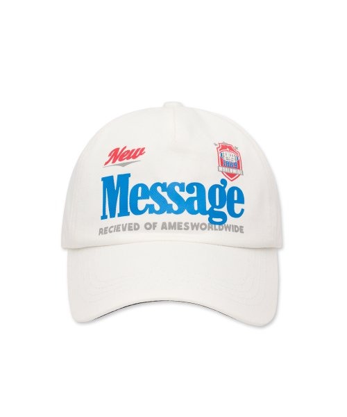 아메스 월드와이드 MESSAGE BALL CAP (White)