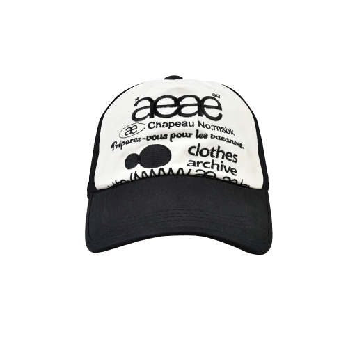에이이에이이 웹 로고 투 톤 볼캡 AEAE Web Logo Two Tone Ball Cap (Black/White)