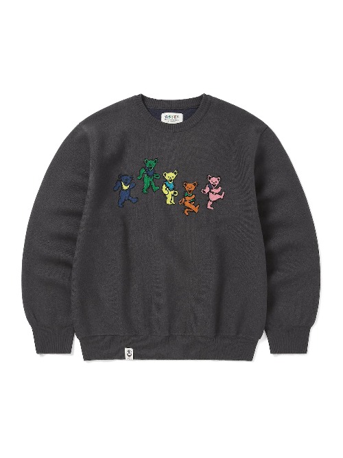 디스이즈네버댓 GD 댄싱 베어 니트 스웨터 GD Dancing Bears Knit Sweater (Off Black)
