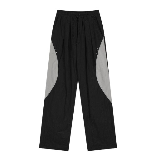 도미넌트 Silk Wave Double Pants_Black Gray