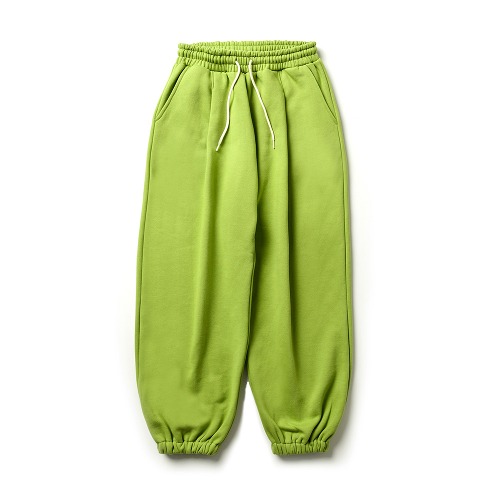 아노트 와이드 벌룬 스웻 팬츠 옐로우그린 Wide Balloon Sweatpants (Yellow Green)