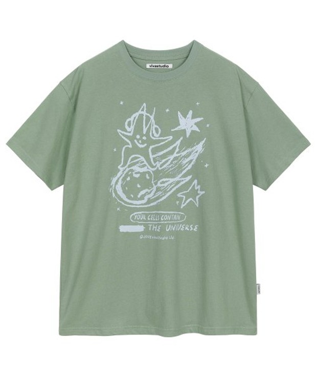 비바스튜디오 트레블러 스타 티셔츠 TRAVELLER STAR TEE (Green)