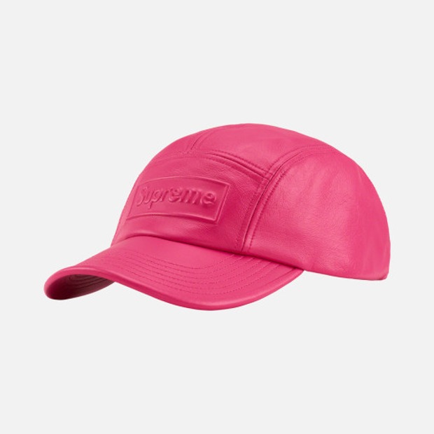 슈프림  Gore-Tex Leather Camp Cap  고어텍스 레더 캠프캡 SS22H113 (Pink)