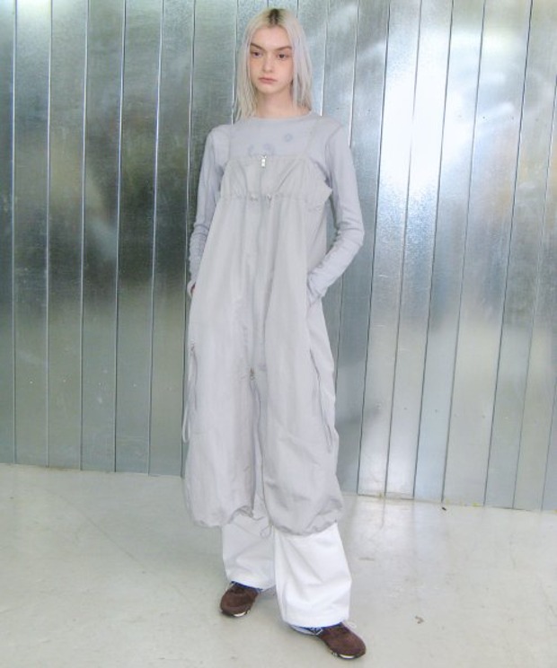 타입서비스 시어 슬리브리스 원피스 SHEER SLEEVELESS DRESS (Grey)