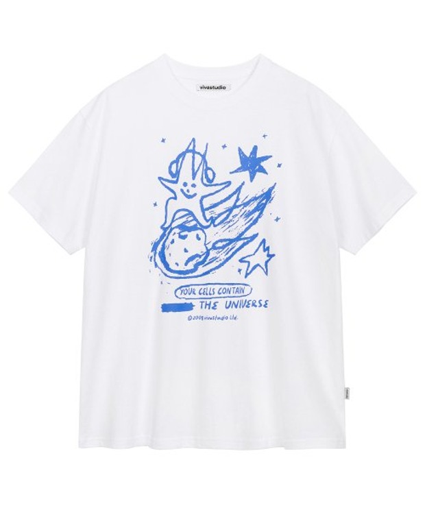비바스튜디오 트레블러 스타 티셔츠 TRAVELLER STAR TEE (White)