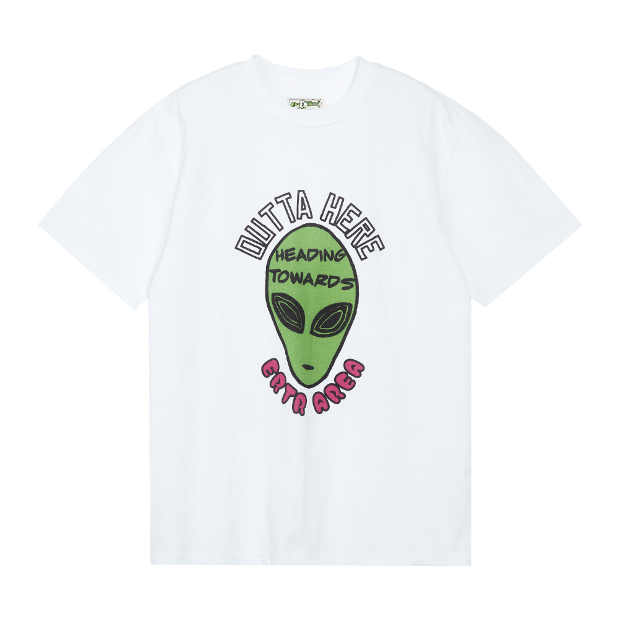 이알티알 Alien Head 1/2 T-Shirt (White)
