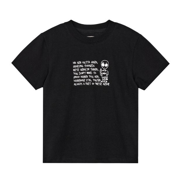 이알티알 ERTR AREA 1/2 T-Shirt Small Fit (Black)
