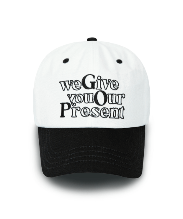 그램 아운스 파운드 GOP PRESENT TWO TONE 7-PANEL CAP (White)