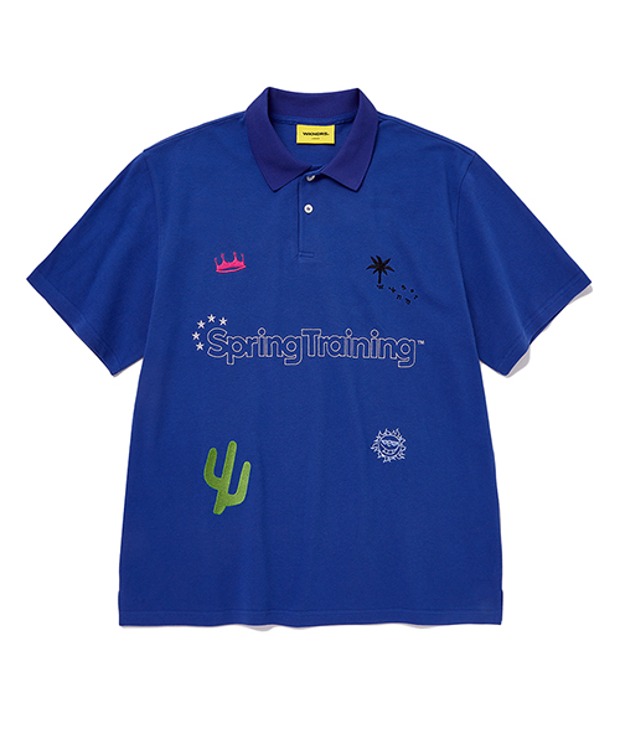 위캔더스 스프링 트레이닝 피케 셔츠 SPRING TRAINING PIQUE SHIRT (Blue)