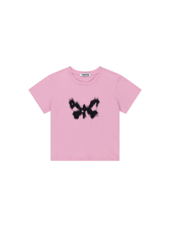패슬 1/2 Butterfly Tee Pink
