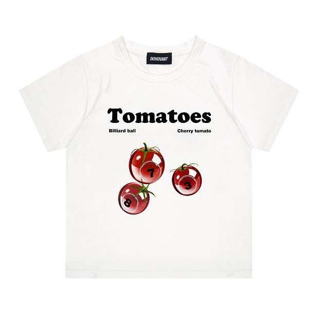 도미넌트 Tomatoes Crop Tee_White